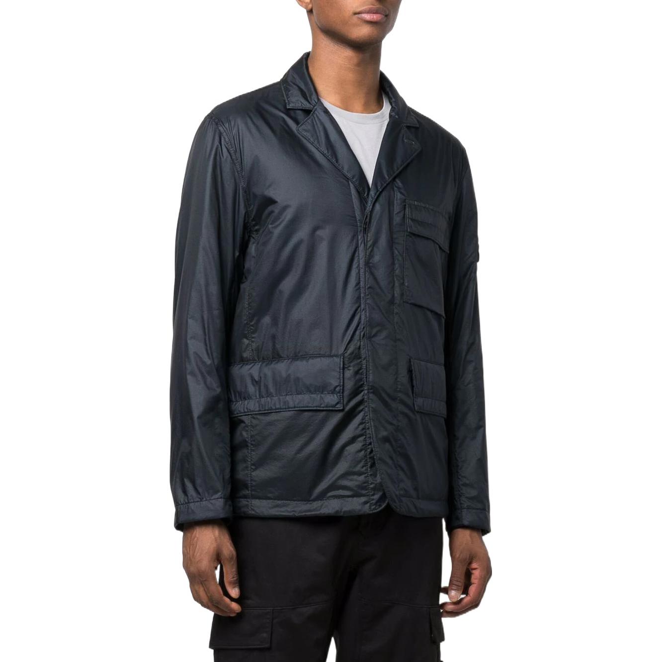 Shop Jaket Stone Island SS22 Lencana Patch Butang Tersembunyi 7615A0124-V0020