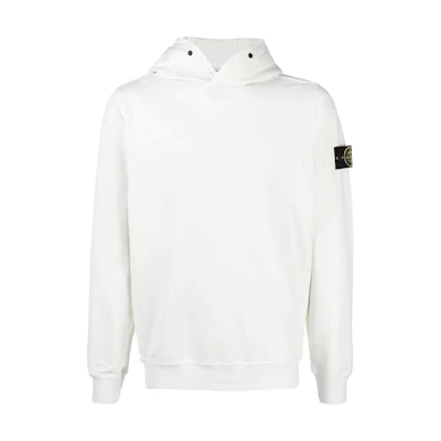 Stone Island SS22 Badge Patch Pullover Hoodie Men’s White 761562852-V0003