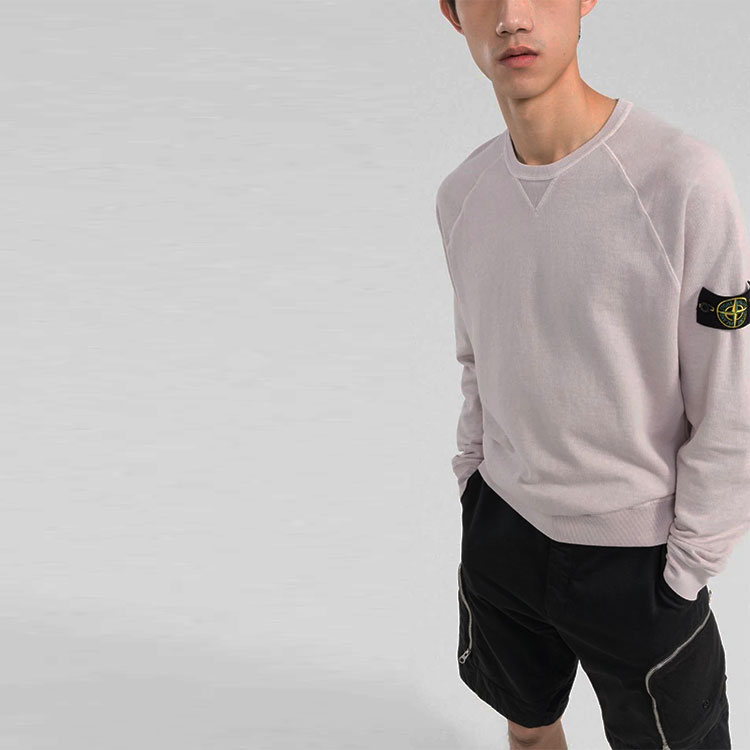 STONE ISLAND SS22 Badge Pullover Long Sleeve Sweatshirt Pink 761566360-V0186 圖 6