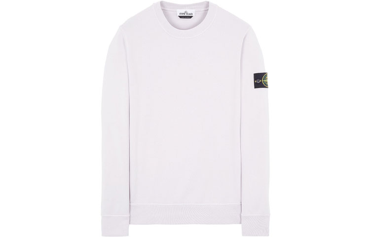 Stone Island SS22 Badge Solid Color Long Sleeve Sweatshirt Men Lilac Purple 761563051-V0086