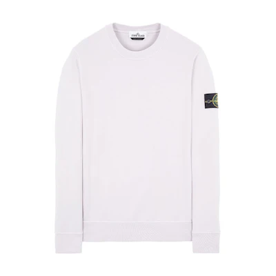 Stone Island SS22 Badge Solid Color Long Sleeve Sweatshirt Men Lilac Purple 761563051-V0086