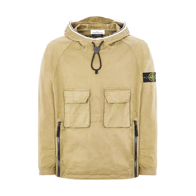 Stone Island SS22 Beige Stretch Drawstring Long-Sleeve Jacket for Men 761544019-V0090