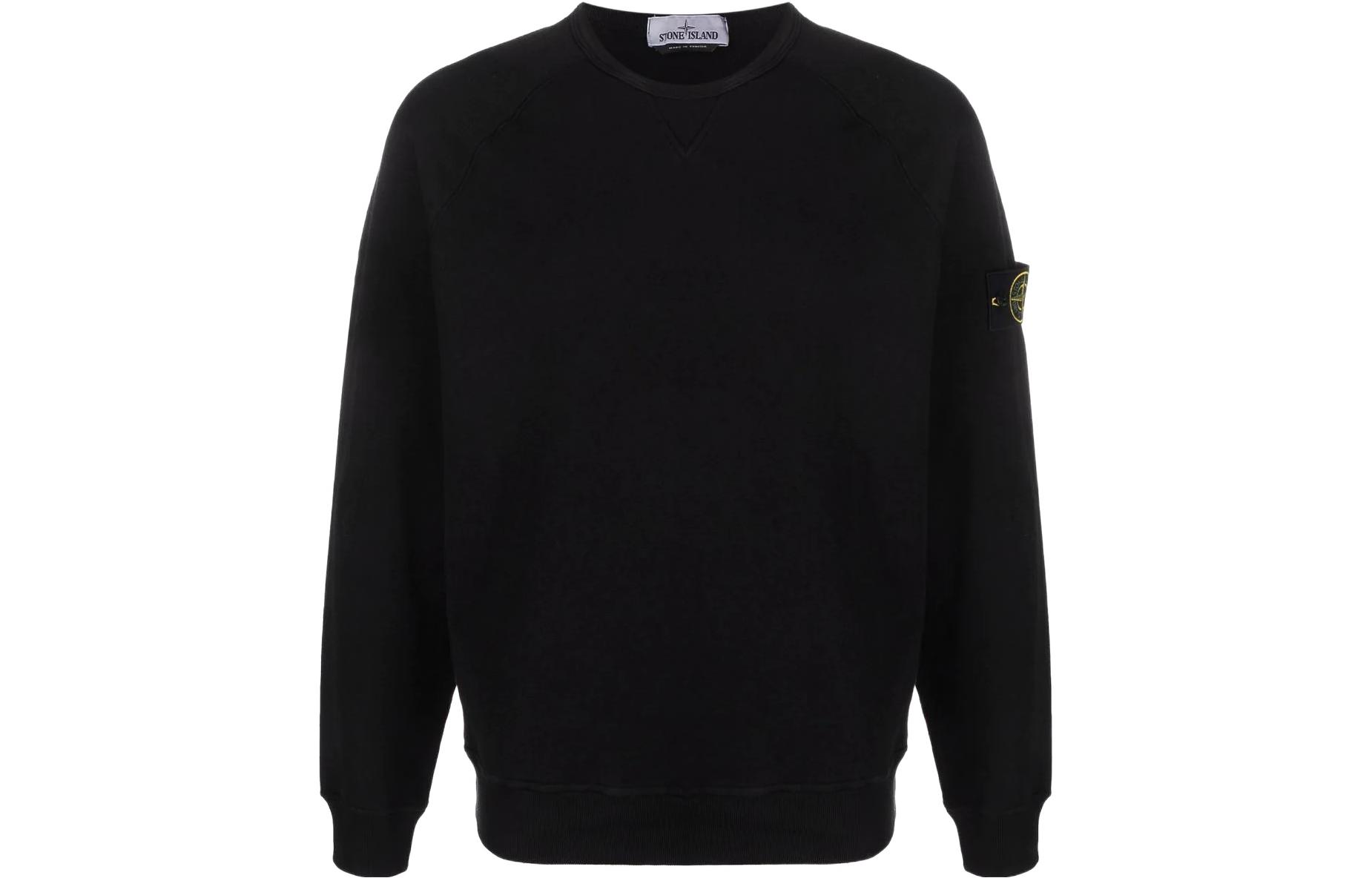 Stone Island SS22 Black Badge Crewneck Sweatshirt Long Sleeve 761566360-V0029