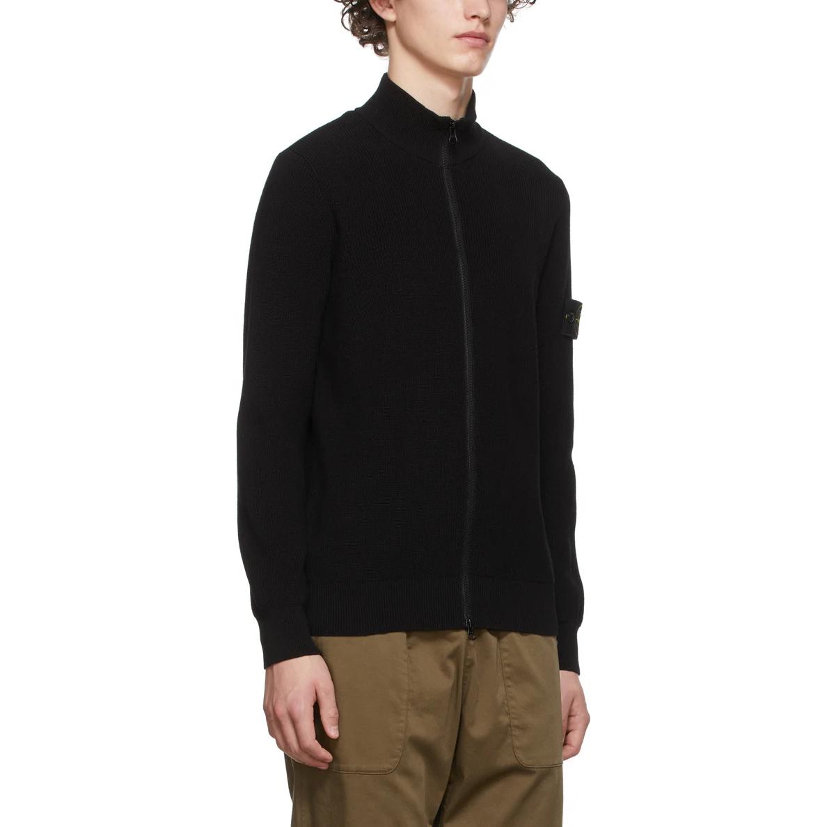STONE ISLAND SS22 Black Badge Zip-Up High Neck Sweatshirt Jacket for Men. 7615551D8-V0029 圖 4