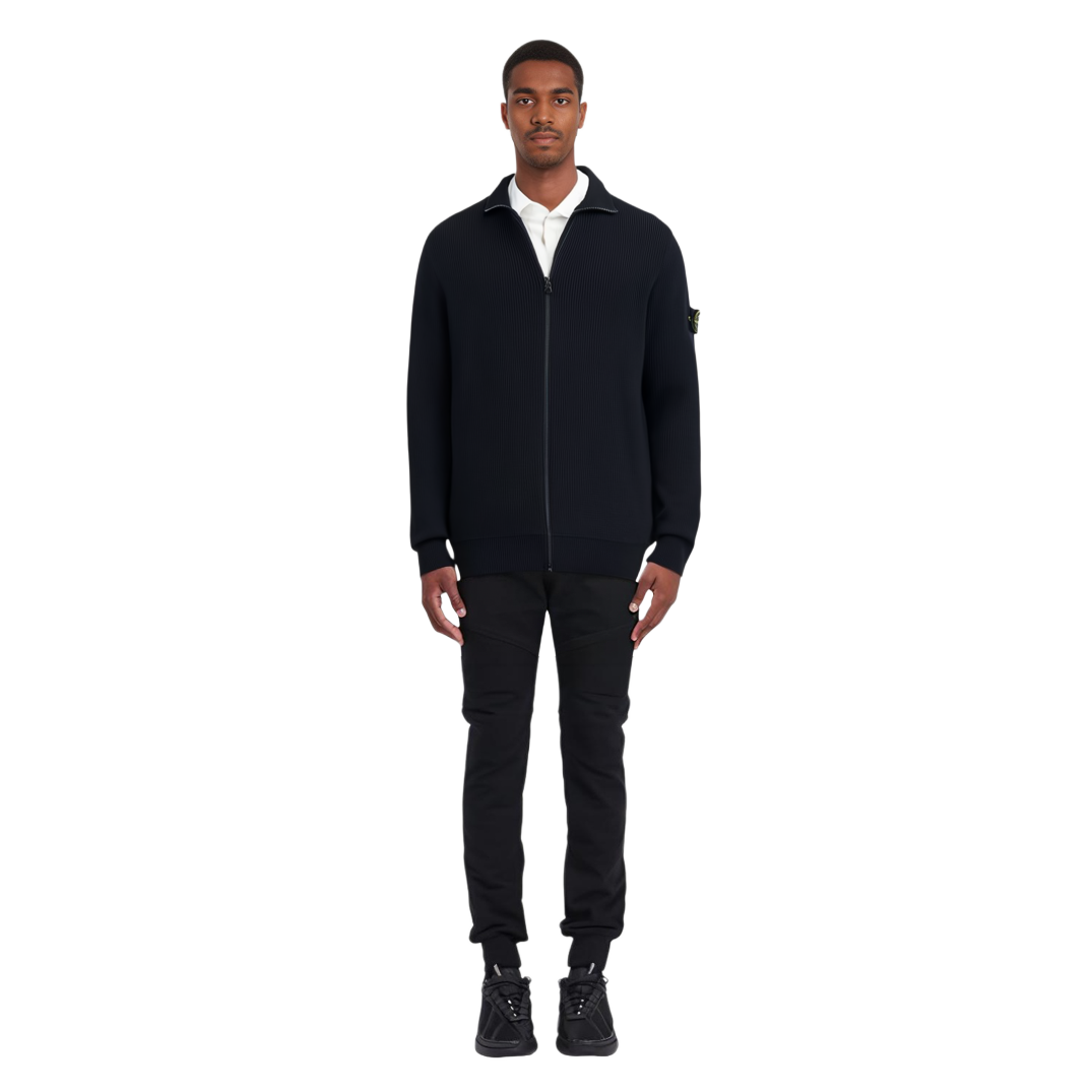 STONE ISLAND SS22 Black Badge Zip-Up High Neck Sweatshirt Jacket for Men. 7615551D8-V0029 圖 6