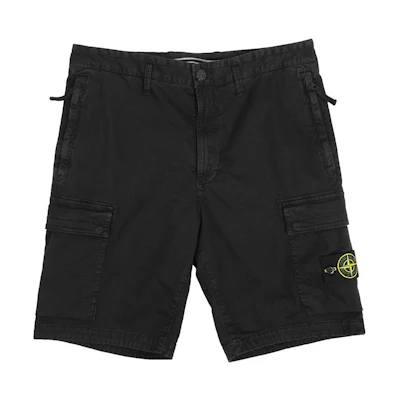 Stone Island SS22 Black Bermuda Casual Shorts for Men 7615L0804-V0129