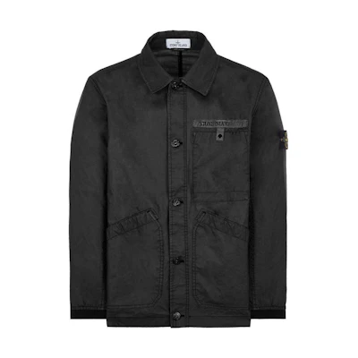 Stone Island SS22 Black Collared Long-Sleeve Jacket 7615A0230-V0029