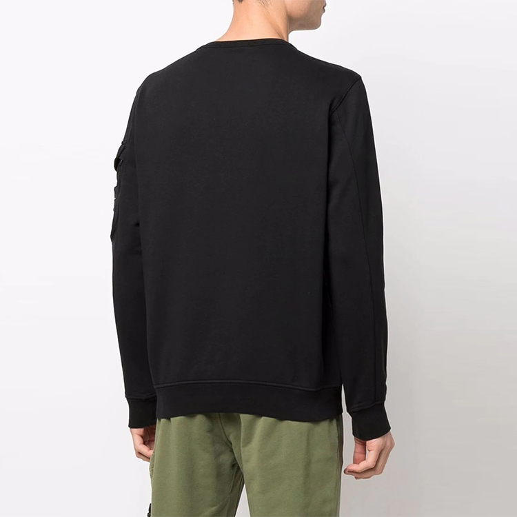 STONE ISLAND SS22 Black Crewneck Long Sleeve Sweatshirt for Men. 761561151-V0029 圖 4