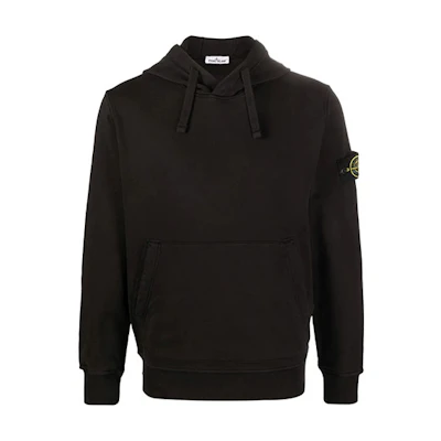 Stone Island SS22 Black Hooded Pullover Sweatshirt Fashion 761564151-V0029