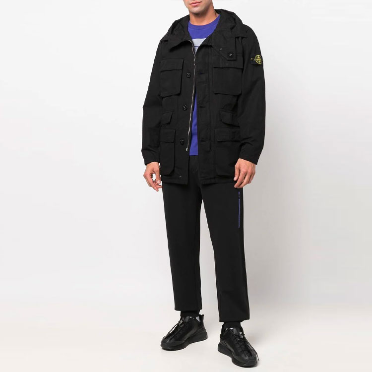 STONE ISLAND SS22 Black Logo Print Sweatpants  Casual Wear. 761565985-V0029 圖 3