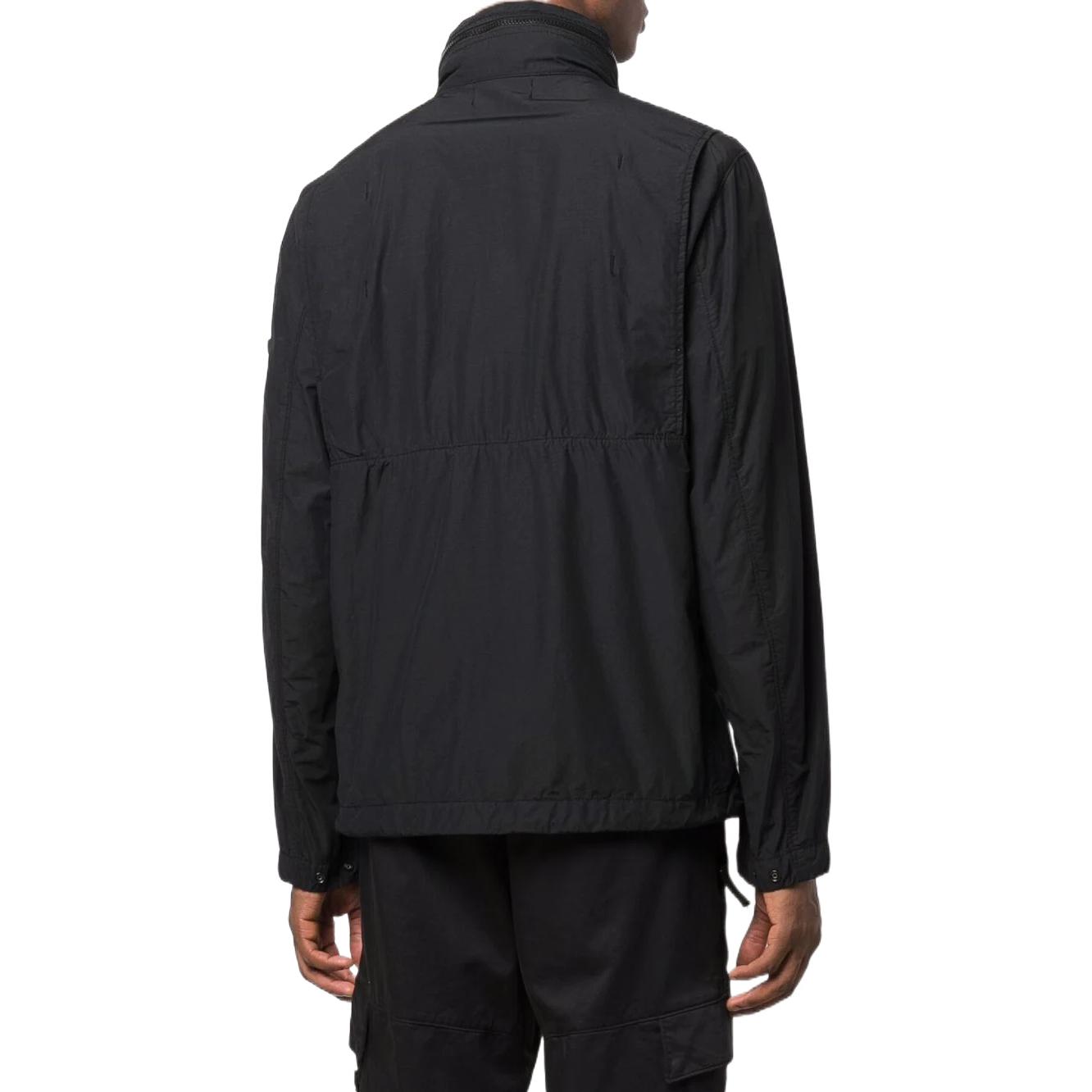 STONE ISLAND SS22 Black Zip-Up Jacket with Patch Pocket -  Fall Outerwear 761540532-V0029 圖 5