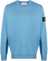 Stone Island SS22 Blue Crewneck Logo Patch Long Sleeve Sweatshirt Men 761563051-V0046 Stone Island SS22 Blue Crewneck Logo Patch Long Sleeve Sweatshirt Men 761563051-V0046