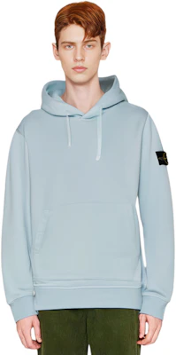 STONE ISLAND SS22 Biru Logo Patch Kangaroo Pocket Long Sleeve Sweatshirt Pria. 761564151-V0044 Sizing STONE ISLAND SS22 Biru Logo Patch Kangaroo Pocket Long Sleeve Sweatshirt Pria. 761564151-V0044