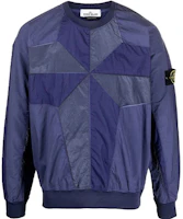 STONE ISLAND SS22 Blue Loose Fit Patchwork Knit Cardigan Sweater 761560254-V0027 STONE ISLAND SS22 Blue Loose Fit Patchwork Knit Cardigan Sweater 761560254-V0027