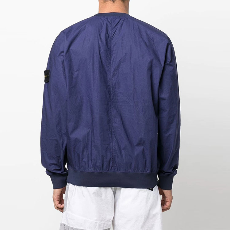 Purchase ストーンアイランド SS22 ブルー ルーズフィット パッチワーク ニット カーディガン セーター 761560254-V0027