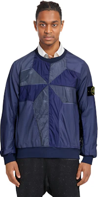 ストーンアイランド SS22 ブルー ルーズフィット パッチワーク ニット カーディガン セーター 761560254-V0027 Sizing ストーンアイランド SS22 ブルー ルーズフィット パッチワーク ニット カーディガン セーター 761560254-V0027