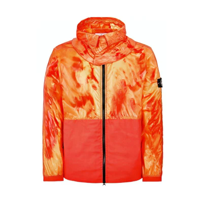 STONE ISLAND SS22 Color-Changing Hooded Jacket Orange Casual Outerwear 761541599-V0032