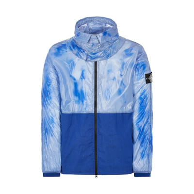 Stone Island SS22 Colorblock Thermosensitive Zip Jacket Blue Menswear 761541599-V0022