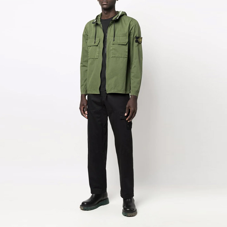 STONE ISLAND SS22 Compass Badge Green Hooded Jacket for Men. 7615122WN-V0158 圖 3