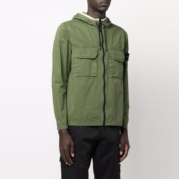 STONE ISLAND SS22 Compass Badge Green Hooded Jacket for Men. 7615122WN-V0158 圖 5