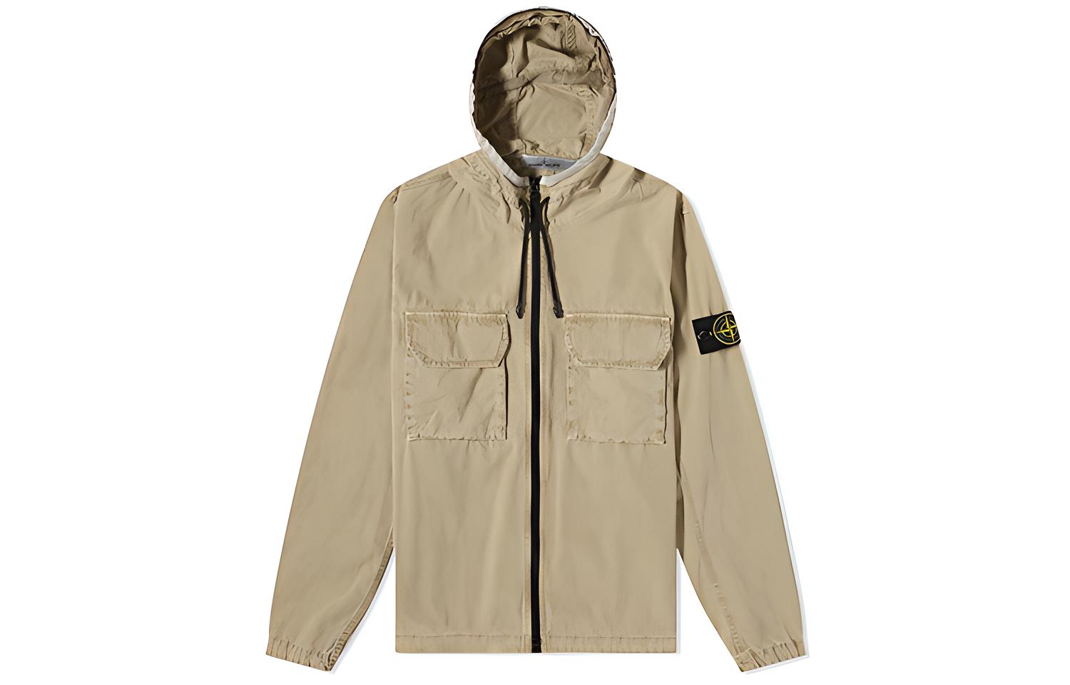 Stone Island SS22 Compass Badge Hooded Jacket Men’s Khaki 7615122WN-V0190