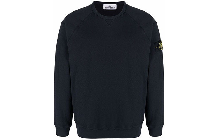 Stone Island SS22 Compass Badge Sweatshirt Black 761566360-V0165