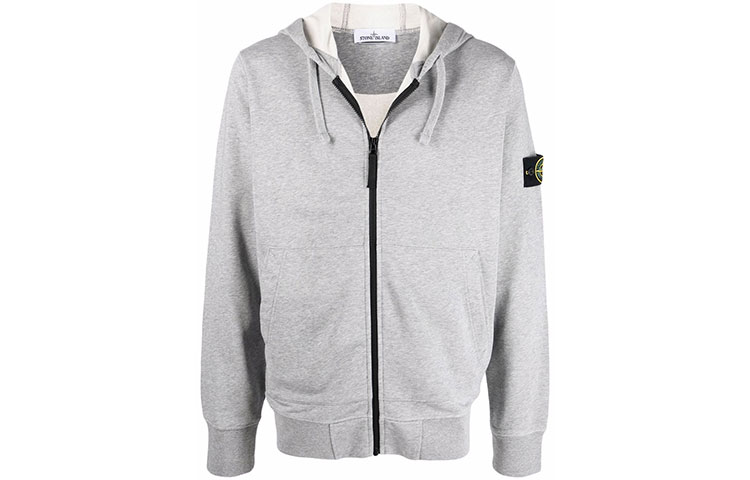 STONE ISLAND SS22 Compass Badge Zip-Up Hoodie Grey 761564251-V0M64 圖 2
