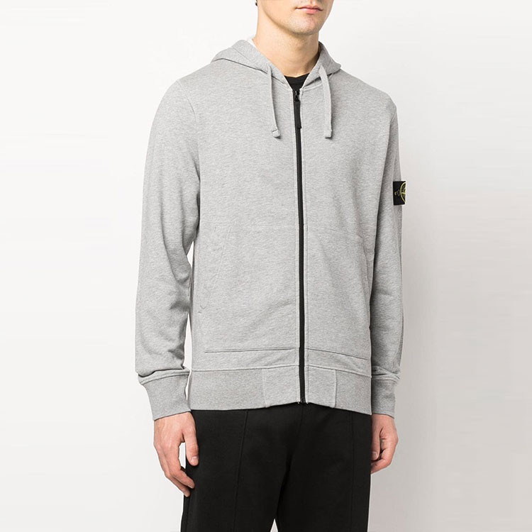 STONE ISLAND SS22 Compass Badge Zip-Up Hoodie Grey 761564251-V0M64 圖 4