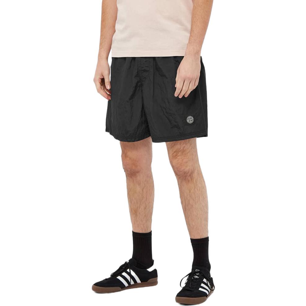 STONE ISLAND SS22 Compass Logo Relaxed Fit Shorts Black . 7515B0943-V0029 圖 5