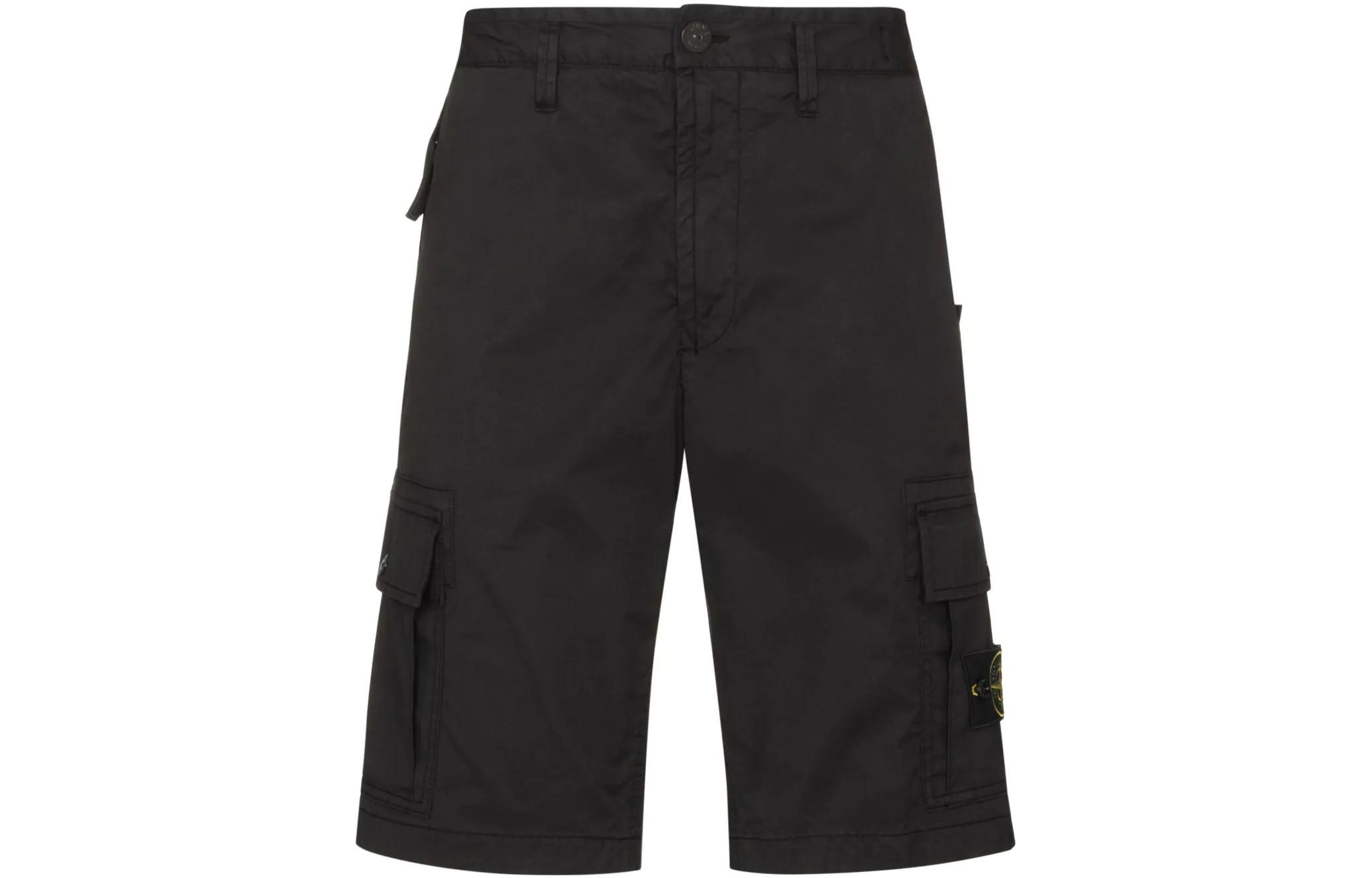 STONE ISLAND SS22 Compass Patch Bermuda Shorts Men’s Black. 7615L1119-V0029