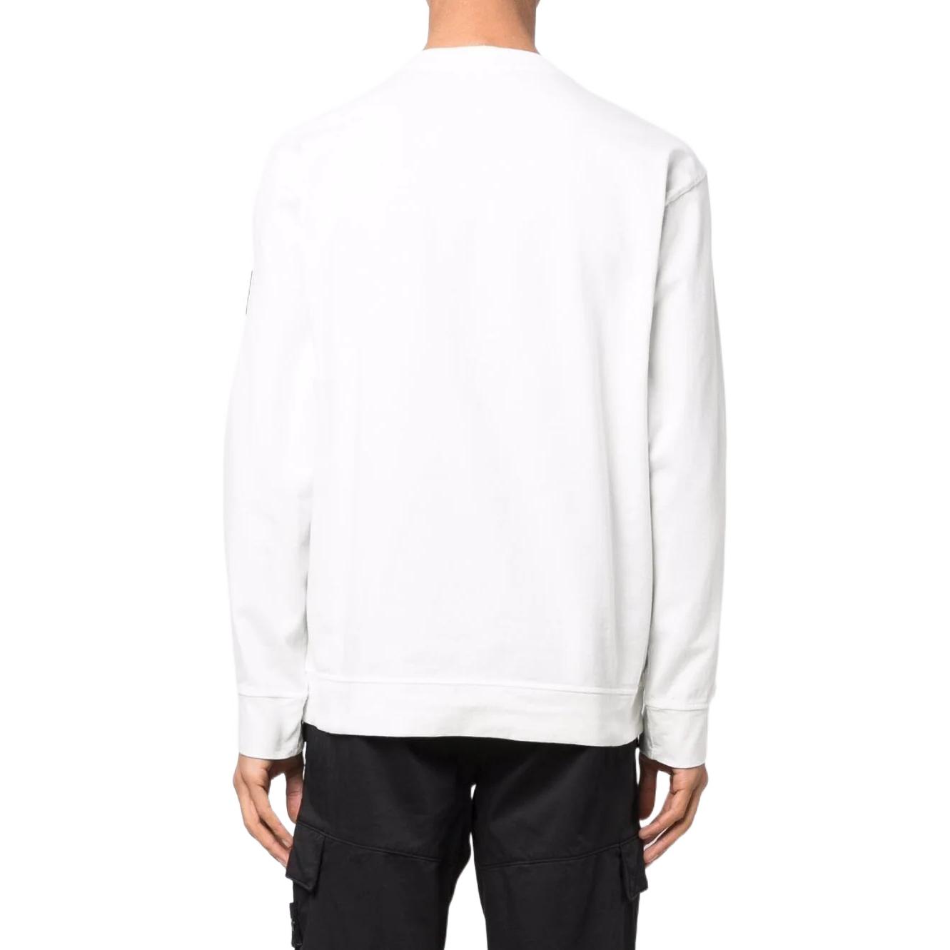 STONE ISLAND SS22 Compass Patch Cotton Crewneck Sweatshirt Off-White Men’s Heavyweight. 761563750-V0003 圖 5