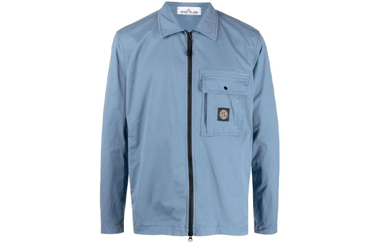 STONE ISLAND SS22 Compass Pocket Zip Jacket Misty Blue  Outerwear 761510419-V0046 圖 2