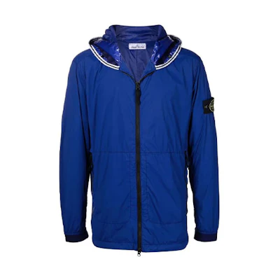 Stone Island SS22 Compass Solid Color Hooded Jacket Blue 761541131-V0022