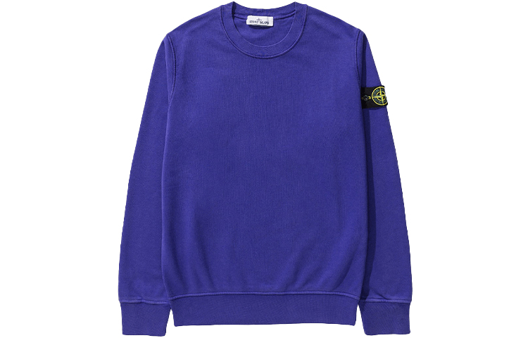 Stone Island SS22 Crewneck Pullover Sweatshirt Cyan Blue 761563051-V0022