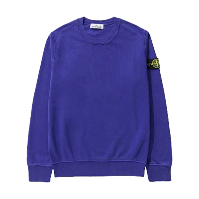 Stone Island SS22 Crewneck Pullover Sweatshirt Cyan Blue 761563051-V0022