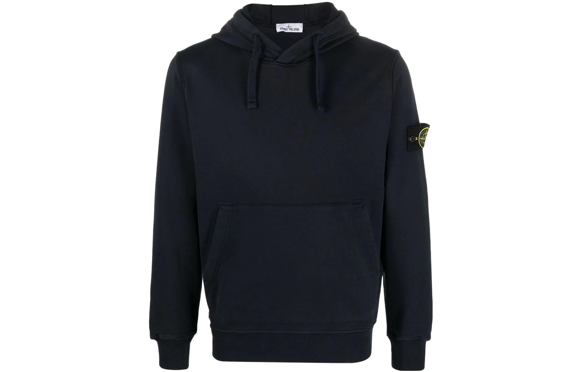 Stone Island SS22 Deep Blue Logo Patch Sweatshirt Men 761564151-V0020
