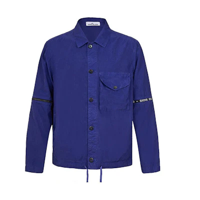 Stone Island SS22 Detachable Sleeve Logo Jacket Men’s Navy Blue 7615429E1-V0022