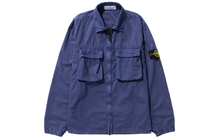 Stone Island SS22 Double Pocket Washed Jacket Men’s Cornflower Blue 7615114WN-V0127
