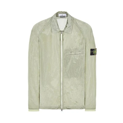 STONE ISLAND SS22 Foldable Solid Green Jacket - Fall Outerwear 761512321-V0052