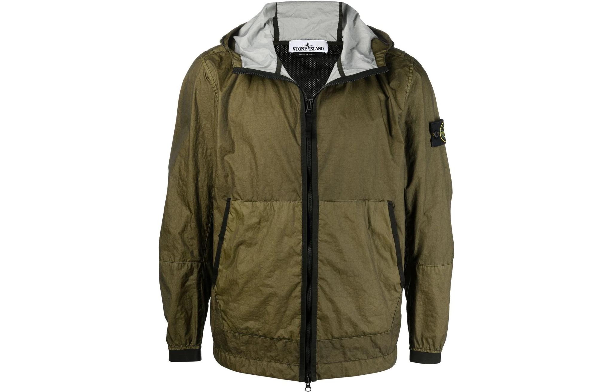 Stone Island SS22 Green Full-Zip Hooded Jacket 741540523-V0058