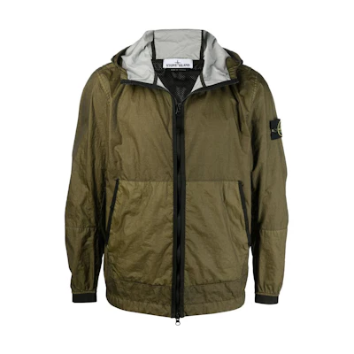 Stone Island SS22 Green Full-Zip Hooded Jacket 741540523-V0058