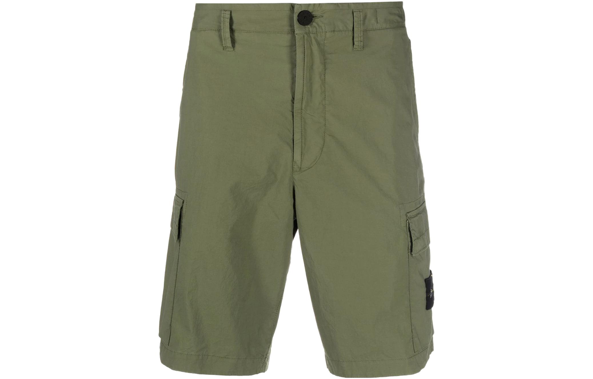 Order STONE ISLAND SS22 綠色印花標誌男士工裝短褲 7615L0803-V0058