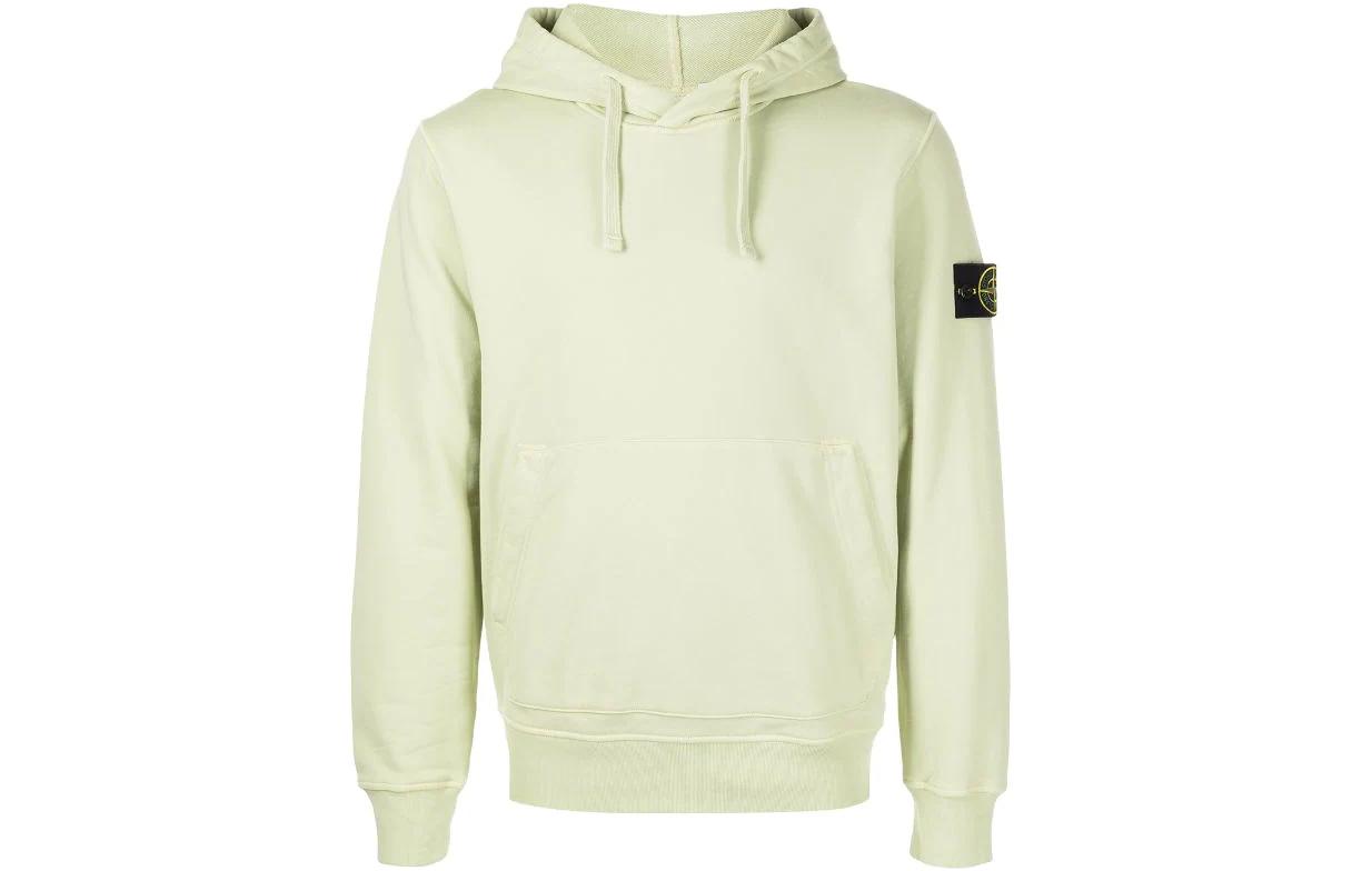 Stone Island SS22 Green Pullover Hoodie with Patch for Men 761564151-v0052