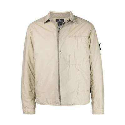 Stone Island SS22 Khaki Solid Color Collar Jacket 761910413-V0095
