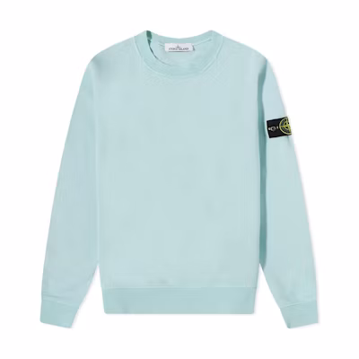 Stone Island SS22 Light Blue Logo Crewneck Sweatshirt 7615557ea-v0044