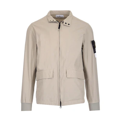 Stone Island SS22 Lightweight Logo Patch Jacket Beige Long Sleeve MO761541033-V0090