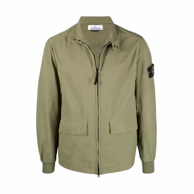 STONE ISLAND SS22 Lightweight Logo Patch Jacket Military Green 761541033-V0058