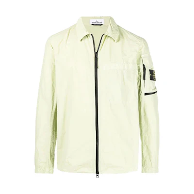 Stone Island SS22 Lightweight Zip-Up Collared Jacket Green - Long Sleeve 761510502-V0052