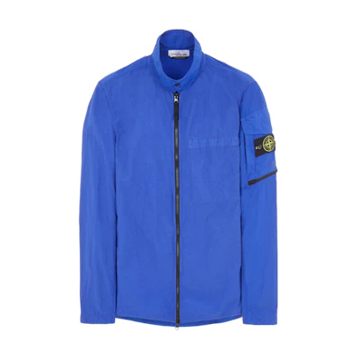 Stone Island SS22 Lightweight Zip Jacket Blue - Long Sleeve Stand Collar 761510502-V0022