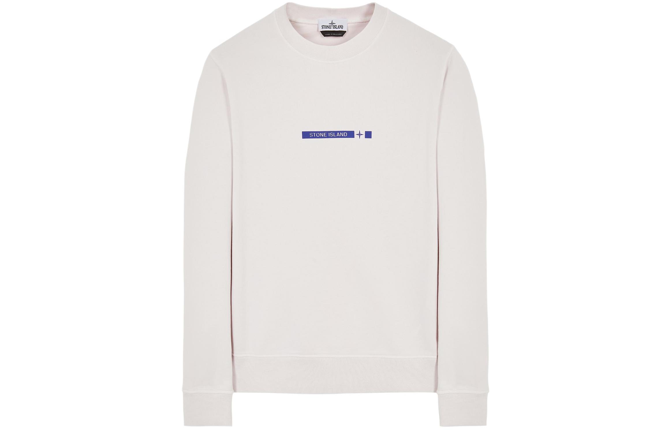 Stone Island SS22 Logo Crewneck Long Sleeve Sweatshirt Light Pink Men’s 761563085-V0086